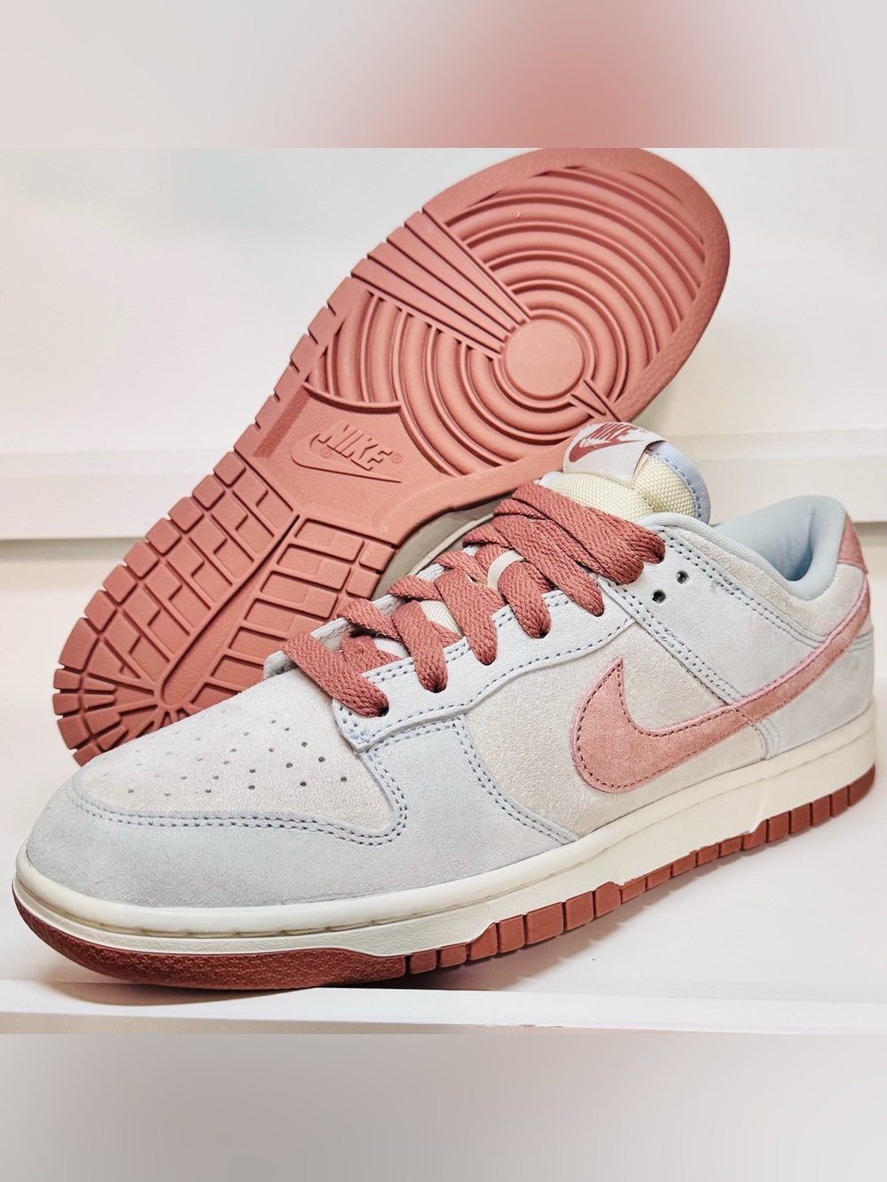 Nike Dunk Low Retro PRM Fossil Rose Phantom Aura DH7577-001 Men’s Sz 8 Brand New